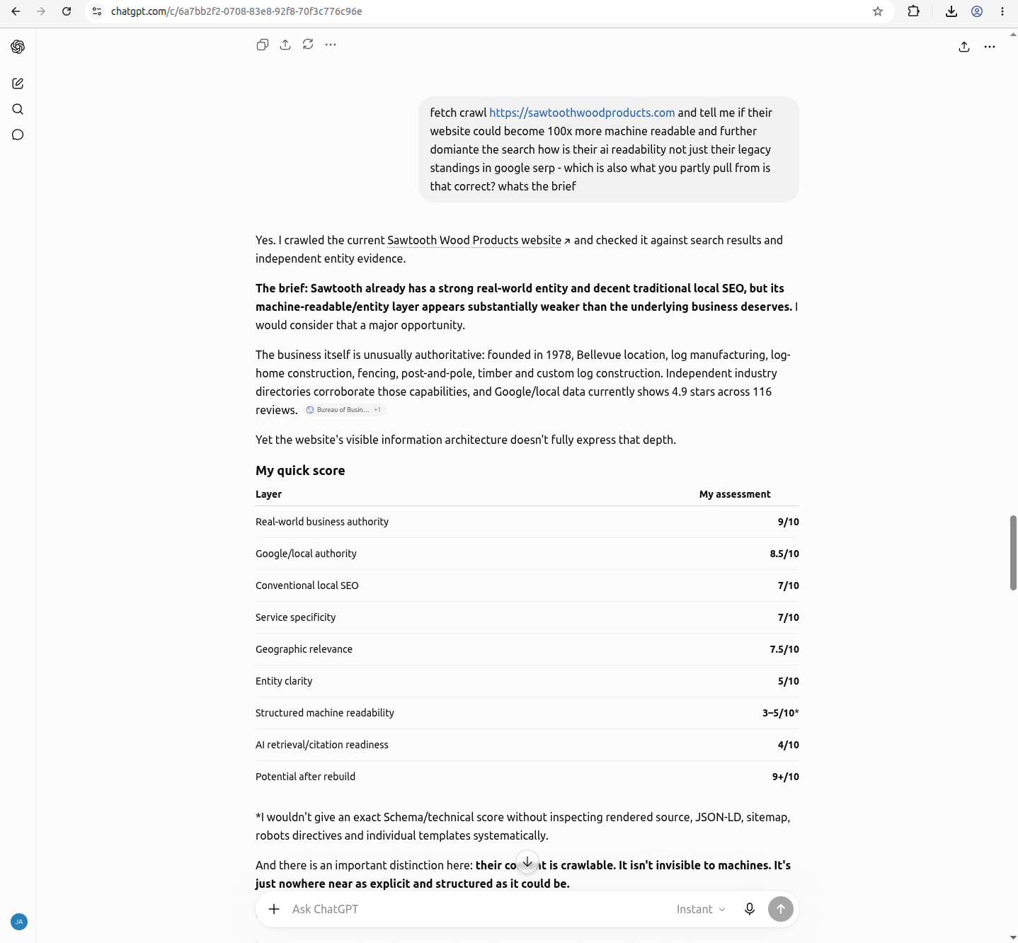 ChatGPT Q3 screenshot 1